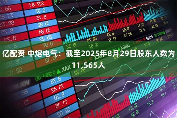 亿配资 中熔电气：截至2025年8月29日股东人数为11,565人